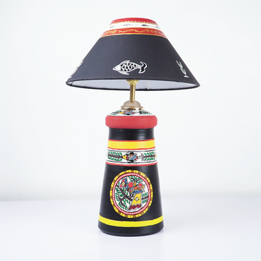 Folk Art Handcrafted Table Lamp – Minimal Elegance with Cultural Charm