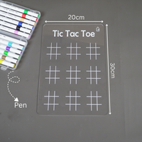Reusable Tic Tac Toe Learning Board for Kids with pen box & Cleaning Cloth