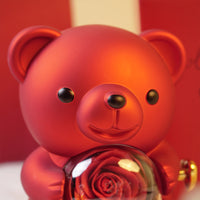 Forever Rose Teddy Bear with Glass Rose Gift Box