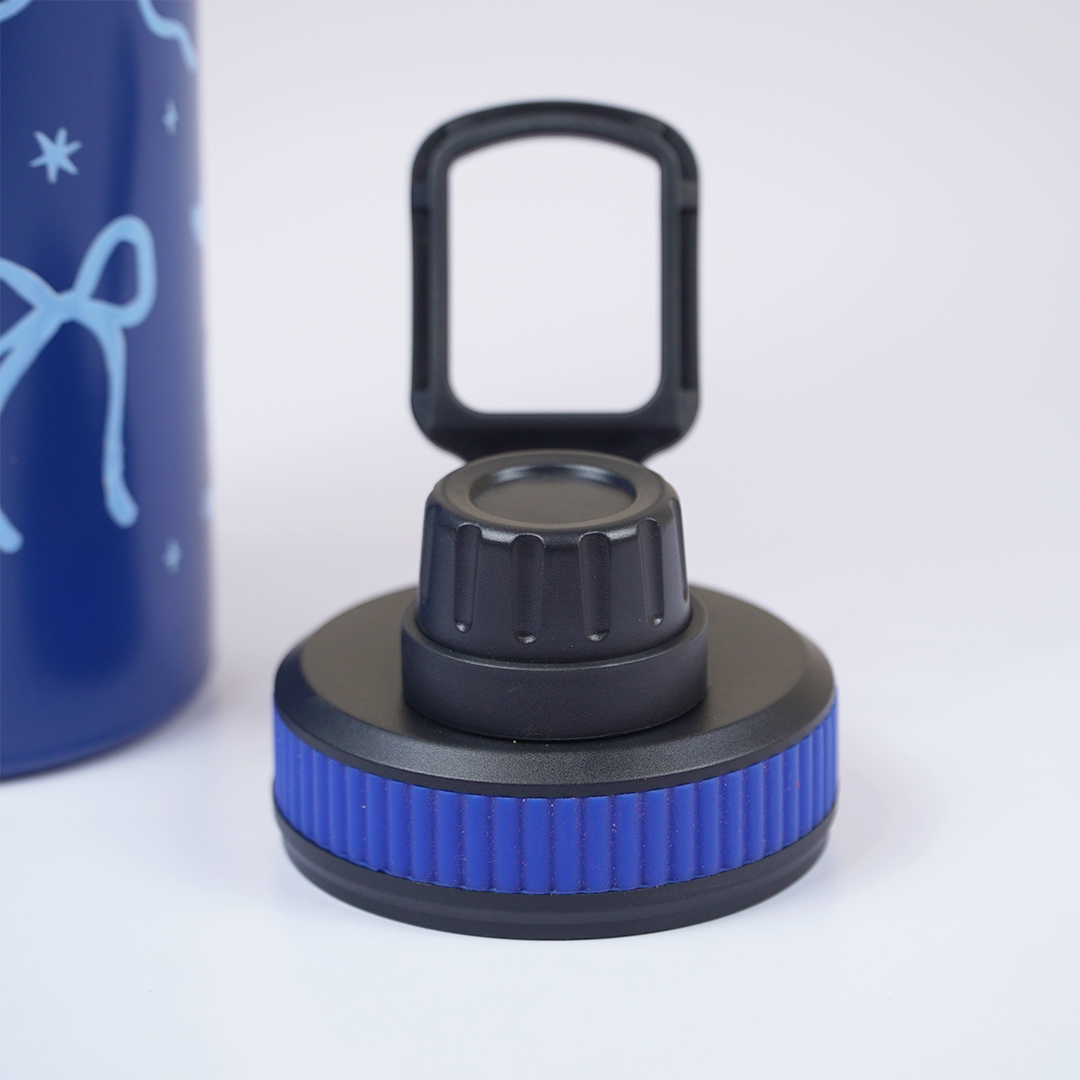 Bow Bliss Stainless Steel Water Bottle – Cute Aesthetic Design - 800 ML