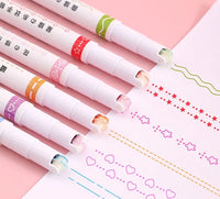 Pattern Roller Color Pen Set Of 6