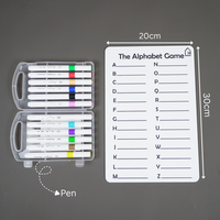 Reusable Alphabet Learning Board for Kids with Pen Box & Cleaning Cloth