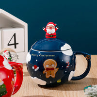 Christmas Round Mug With Lid & Spoon