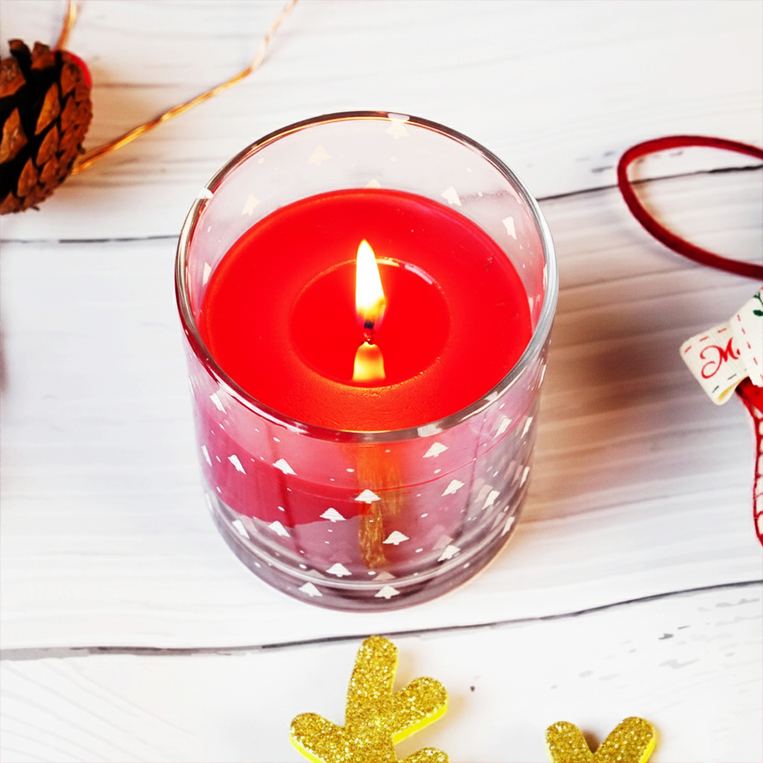 Set-3 Christmas Tree Scented Glass Candles