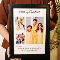 Personalized MERA BHAI  Brother Sister Photo Frame Gift
