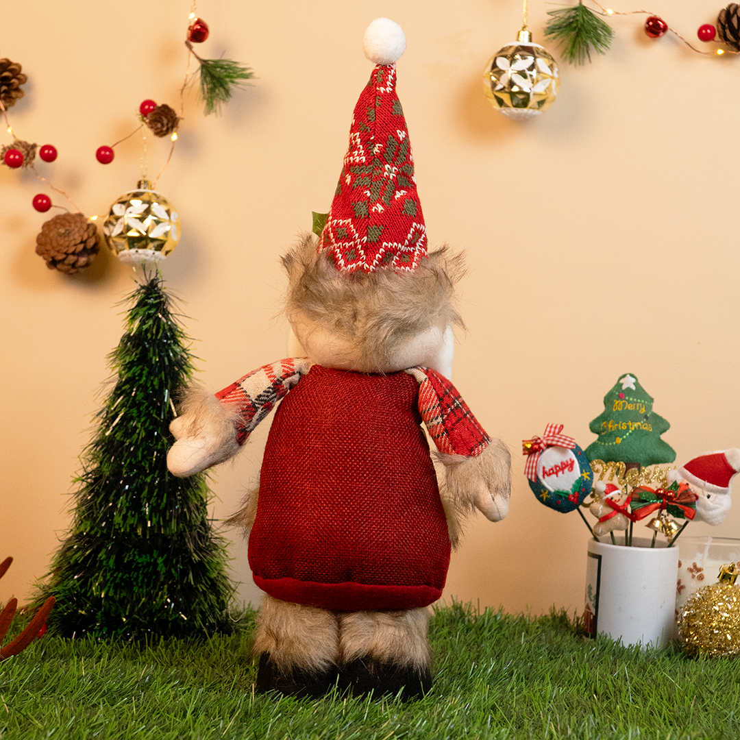 Christmas Plush Santa Doll – Cute Standing Santa Decoration