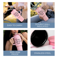 Soft Girl Era Tumbler With Pink Lid – Leak-Proof & Stylish