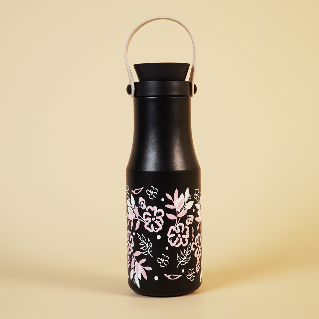 Floral Printed Stainless Steel Water Bottle