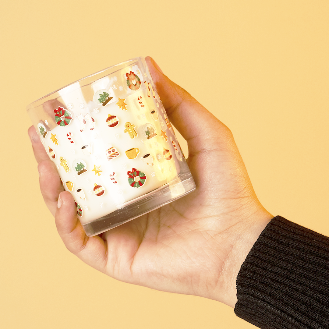 Set-3 Christmas Scented Glass Candles