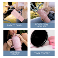 Blush Bloom Tumbler With Pink LId 🎀