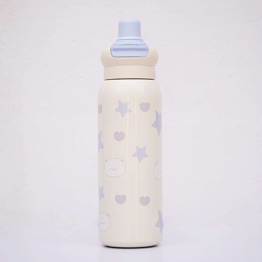 Cute Bear & Star Stainless Steel Sipper Bottle