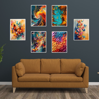 Vibrant Butterfly Abstract Wall Art | Color Splash Canvas Prints