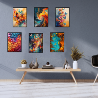 Vibrant Butterfly Abstract Wall Art | Color Splash Canvas Prints