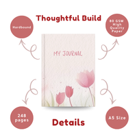 Aesthetic Journal Notebook | Minimal Floral Daily Diary