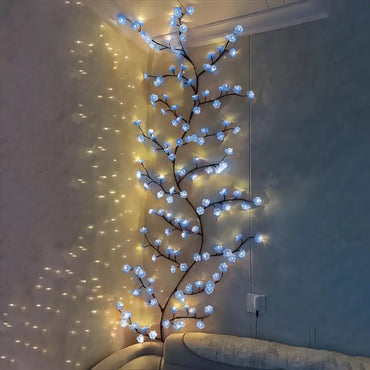 BRANCHLIGHT™ BLUE CHERRY BLOSSOM TREE BRANCH LIGHTING