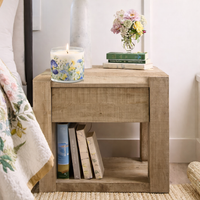 Blue & Yellow Floral Scented Candle in Glass Jar | Elegant Aesthetic Home Décor Candle