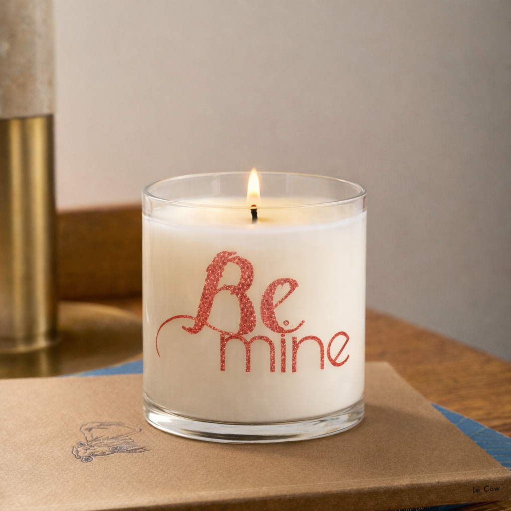 “Be Mine” Romantic Scented Candle in Glass Jar | Valentine Gift & Love Décor Candle