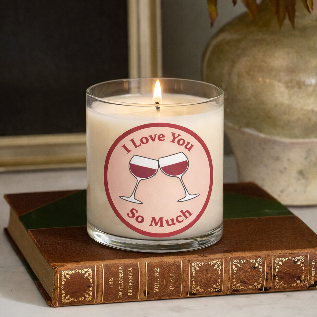 “I Love You So Much” Romantic Scented Candle in Glass Jar | Valentine Gift & Love Décor
