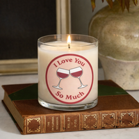 “I Love You So Much” Romantic Scented Candle in Glass Jar | Valentine Gift & Love Décor