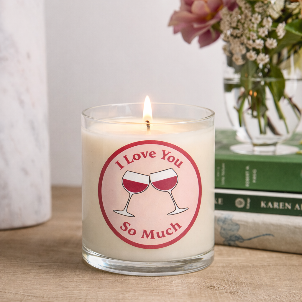 “I Love You So Much” Romantic Scented Candle in Glass Jar | Valentine Gift & Love Décor