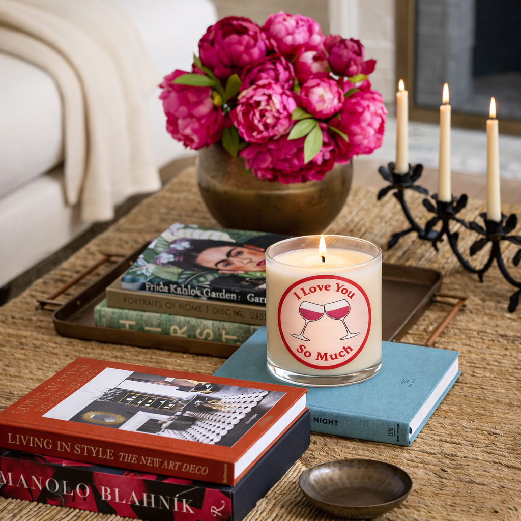 “I Love You So Much” Romantic Scented Candle in Glass Jar | Valentine Gift & Love Décor