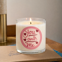 “You and Me” Romantic Scented Candle in Glass Jar | Valentine Gift & Love Home Décor