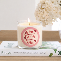 “You and Me” Romantic Scented Candle in Glass Jar | Valentine Gift & Love Home Décor
