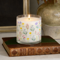 Pastel Floral Scented Candle in Glass Jar | Aesthetic Home Décor & Relaxing Aroma