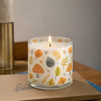 Autumn Leaf Scented Candle in Glass Jar | Cozy Aesthetic Home Décor Candle