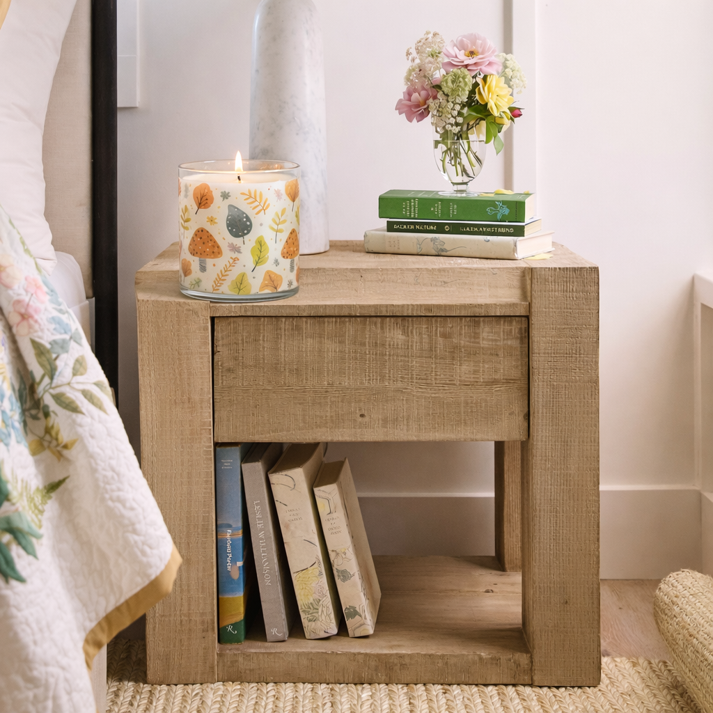 Autumn Leaf Scented Candle in Glass Jar | Cozy Aesthetic Home Décor Candle