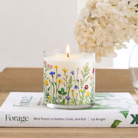 Wild Garden Floral Scented Candle in Glass Jar | Aesthetic Home Décor & Relaxing Aroma