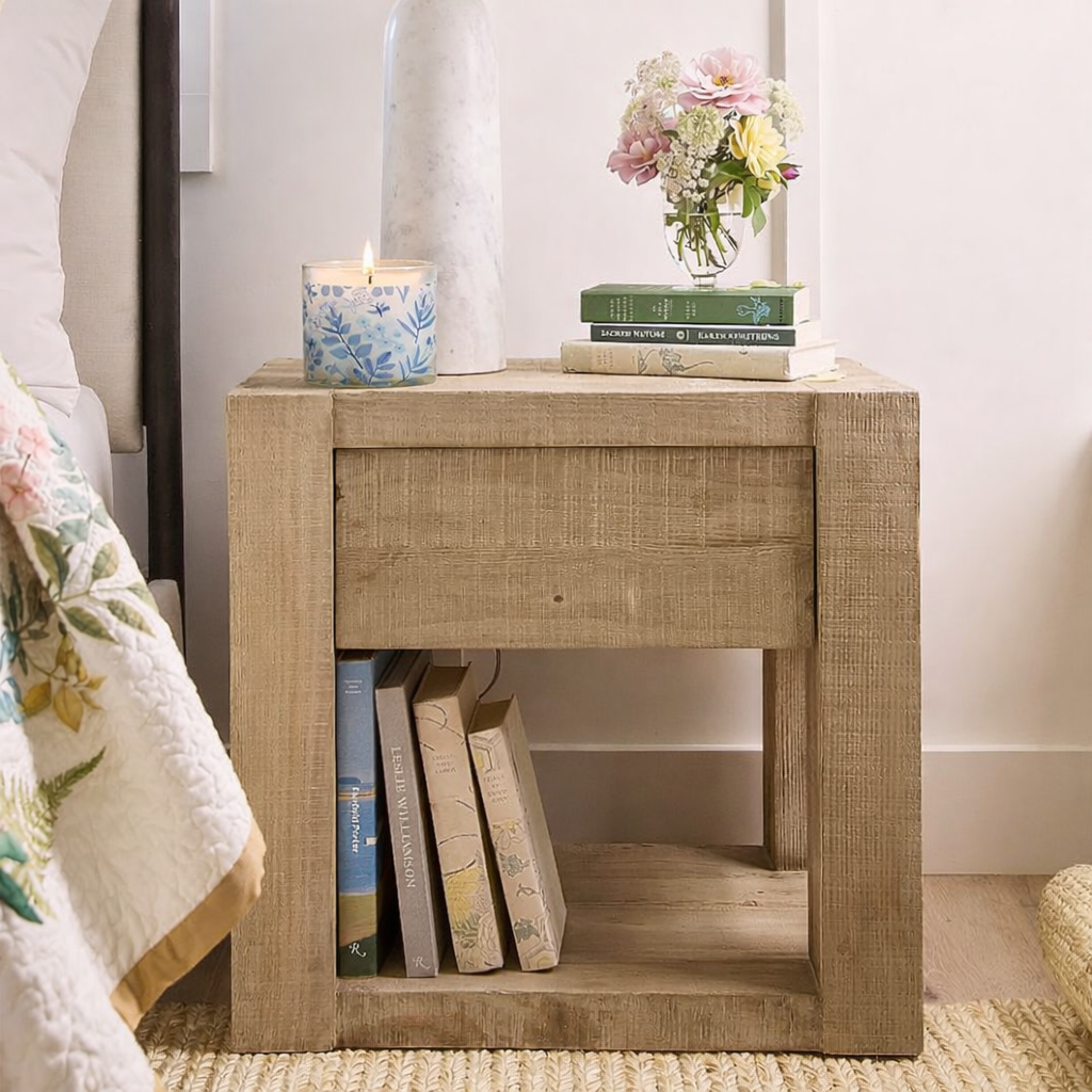 Blue Botanical Scented Candle in Glass Jar | Aesthetic Floral Home Décor Candle for Relaxation & Gifting