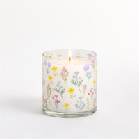 Pastel Floral Scented Candle in Glass Jar | Aesthetic Home Décor & Relaxing Aroma