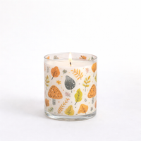 Autumn Leaf Scented Candle in Glass Jar | Cozy Aesthetic Home Décor Candle