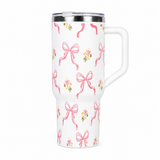 Pink Ribbon Bloom Travel  Stainless Steel Tumbler