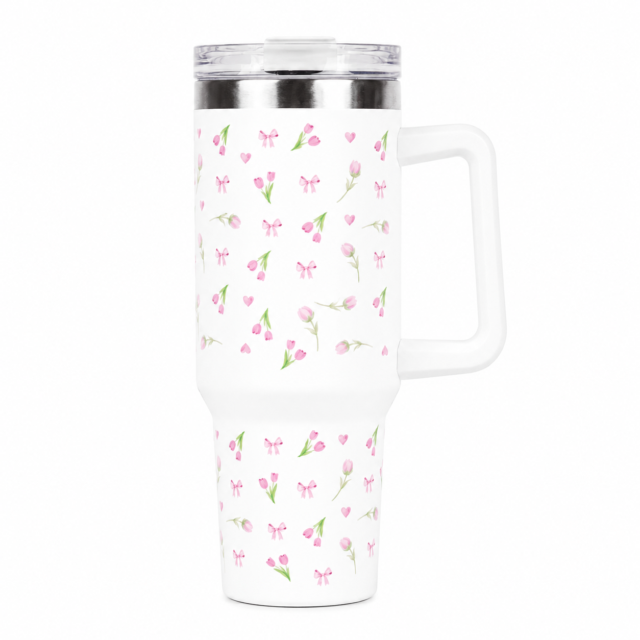 Bow with Tulip Floral Tumbler