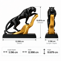 Panther Decorative Statue | Modern Animal Sculpture for Home & Office Decor