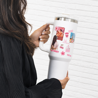 Personalized Tumbler with Straw & Handle – Custom Photo