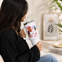 Personalized Tumbler with Straw & Handle – Custom Photo