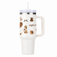 Cute Aesthetic Wrap Brown tumbler