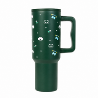 Green Animal Friend Insulated Tumbler with Handle