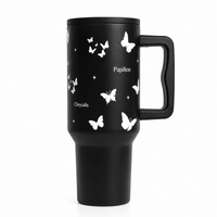 Butterfly Noir Papillon Tumbler — Leakproof & Insulated (Black)