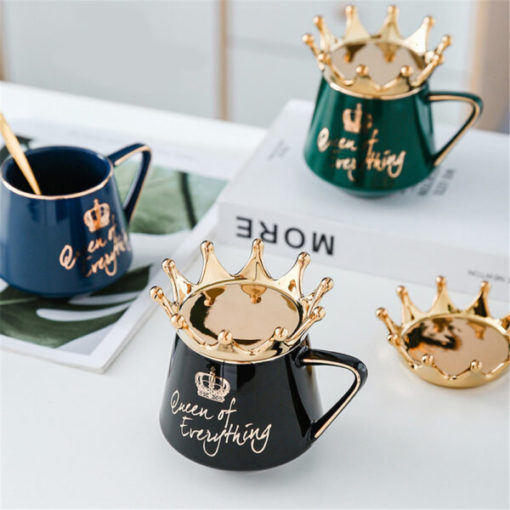 Queen of Everything Queen Crown Design Mug With Crown Lid