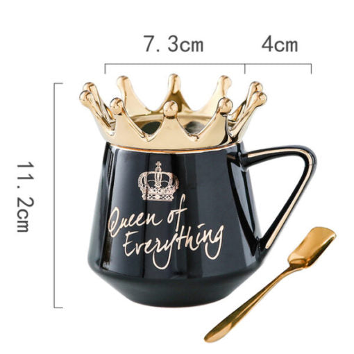 Queen of Everything Queen Crown Design Mug With Crown Lid