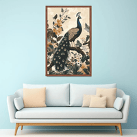 Royal Peacock Canvas Wall Art Available Sizes