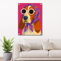 Cool Doggy Acrylic Wall Decor — Premium Glossy HD Wall Art Frame