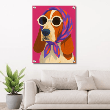 Cool Doggy Acrylic Wall Decor — Premium Glossy HD Wall Art Frame - Memories InsiteCOOL DOGY ACRYLIC WALL FRAME