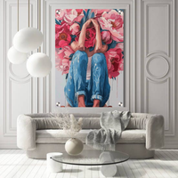 Floral Abstract Woman Acrylic Wall Decor — Premium Glossy HD Art Frame