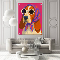 Cool Doggy Acrylic Wall Decor — Premium Glossy HD Wall Art Frame