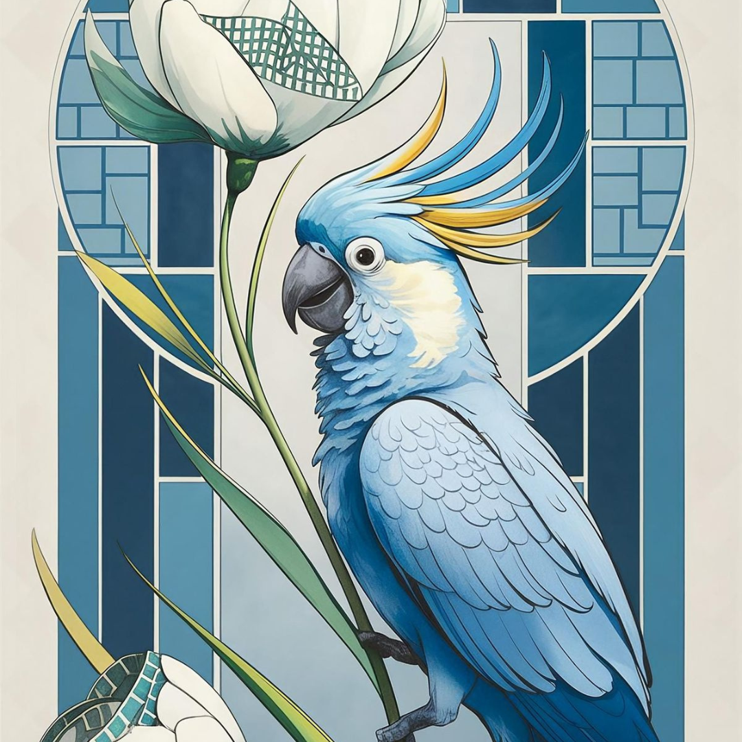 Blue Parrot Acrylic Wall Decor — Premium Glossy HD Bird Art Frame